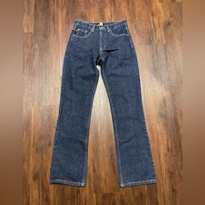 Mossimo Gene Vintage Flared Fit Dark Blue Straight Jeans 90s Y2K